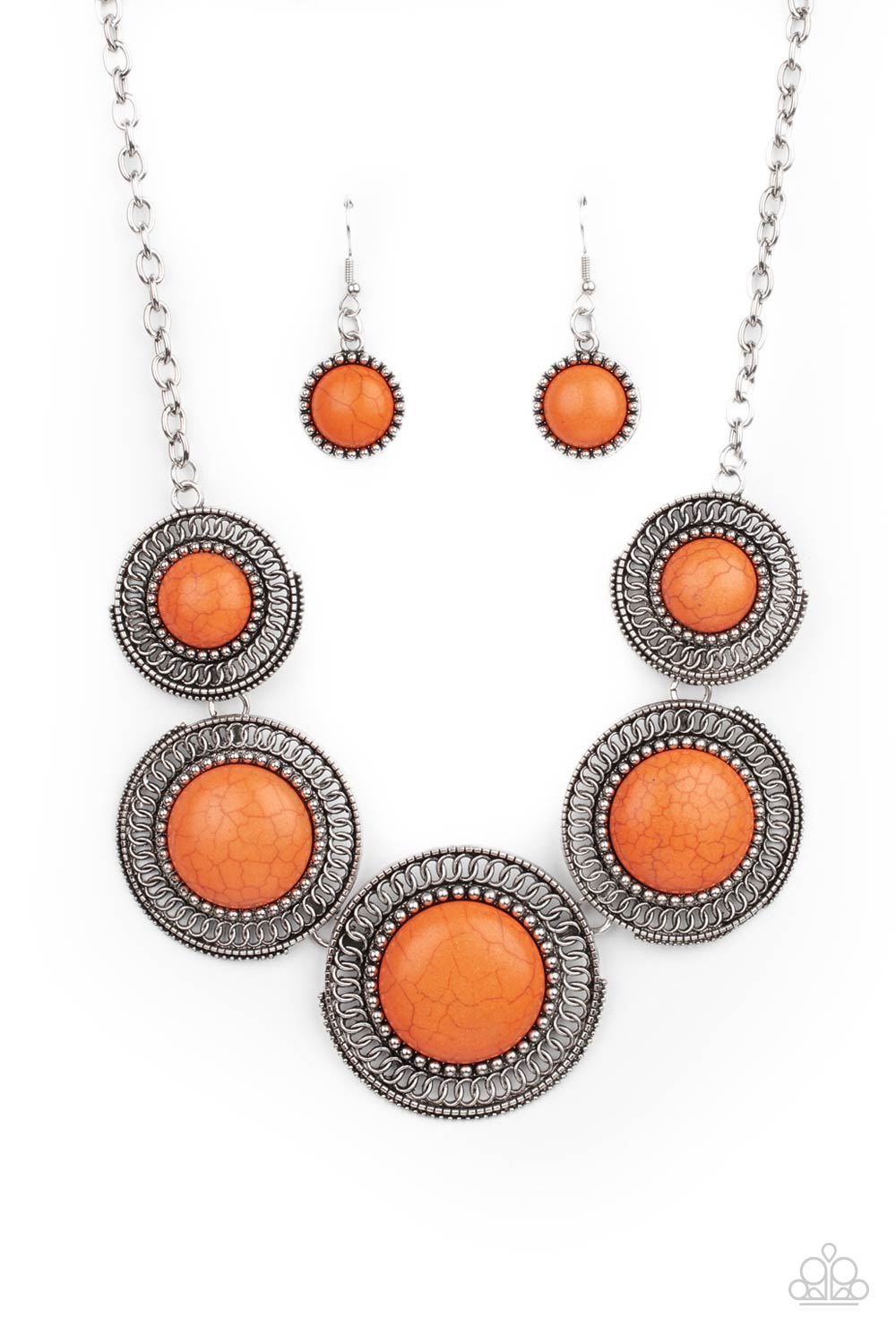 She Went West - orange - Paparazzi necklace