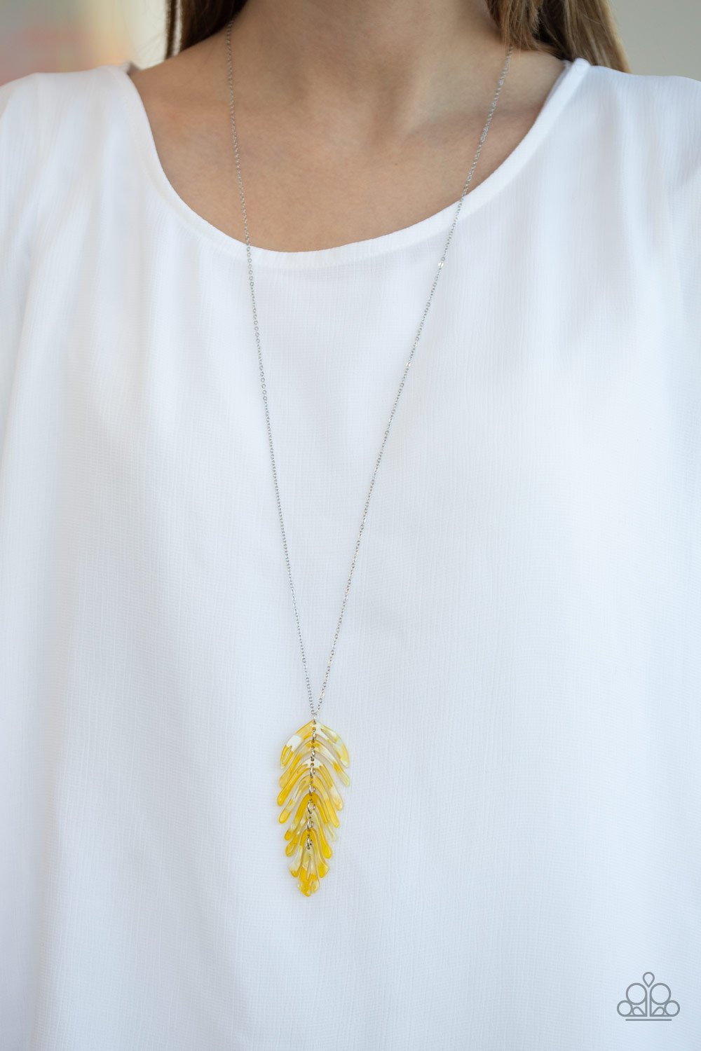 She QUILL Be Loved-yellow-Paparazzi necklace