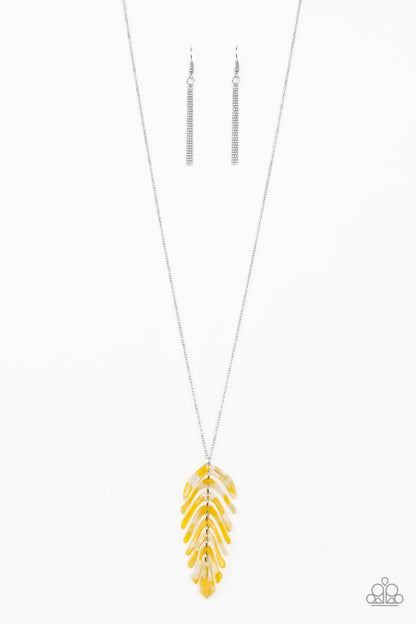 She QUILL Be Loved - yellow - Paparazzi necklace