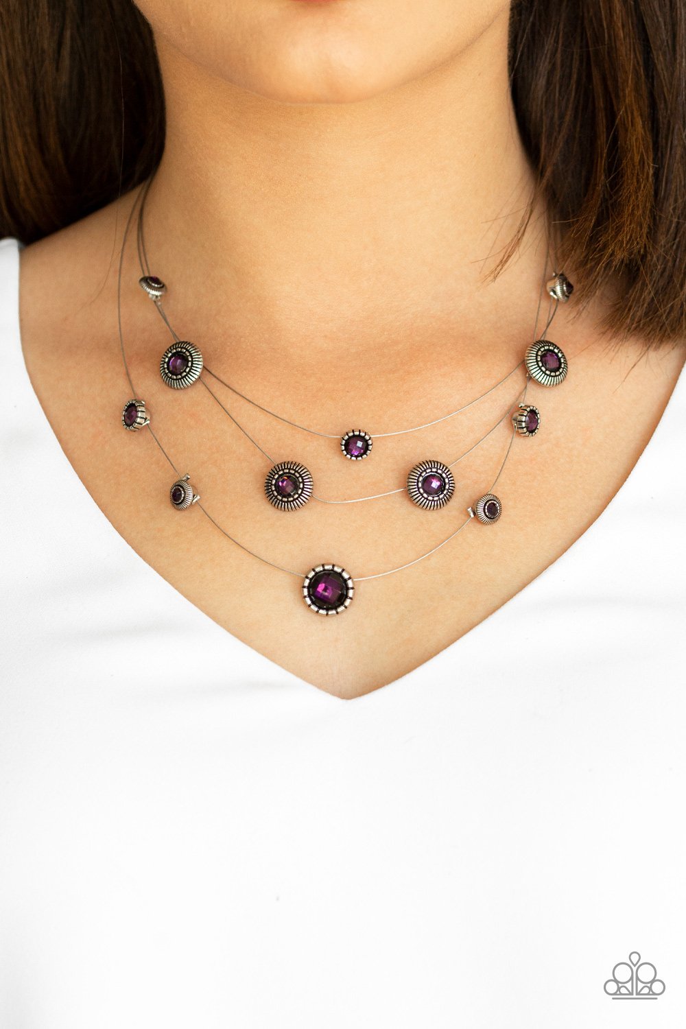 Sheer Thing-purple-Paparazzi necklace