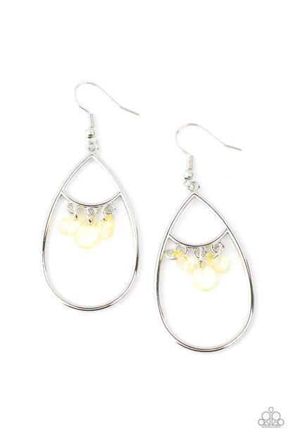 Shimmer Advisory - yellow - Paparazzi earrings