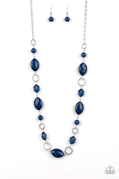 Shimmer Simmer - blue - Paparazzi necklace