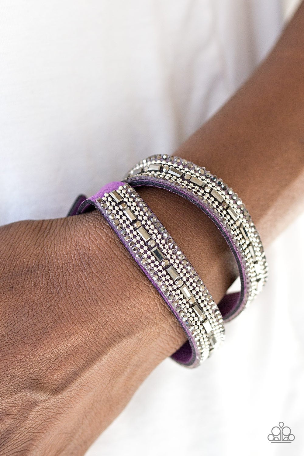 Shimmer and Sass-purple-Paparazzi bracelet