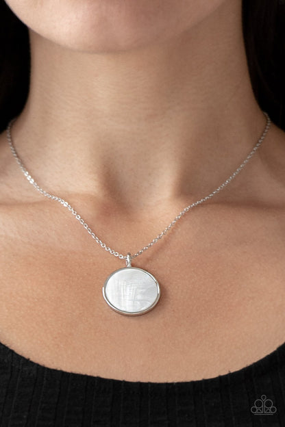 Shimmering Seashores-white-Paparazzi necklace