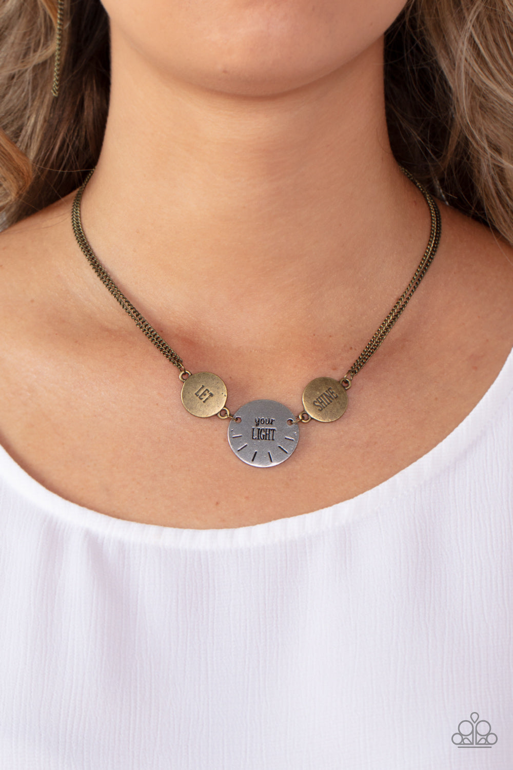 what you shine a light on cup half full necklace – Emily Rosenfeld