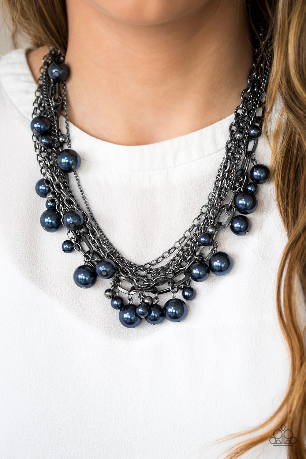 Shipwrecked Shimmer - blue - Paparazzi necklace