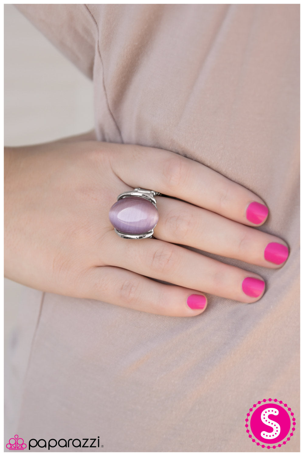 Shoot For The Moon - Purple - Paparazzi ring