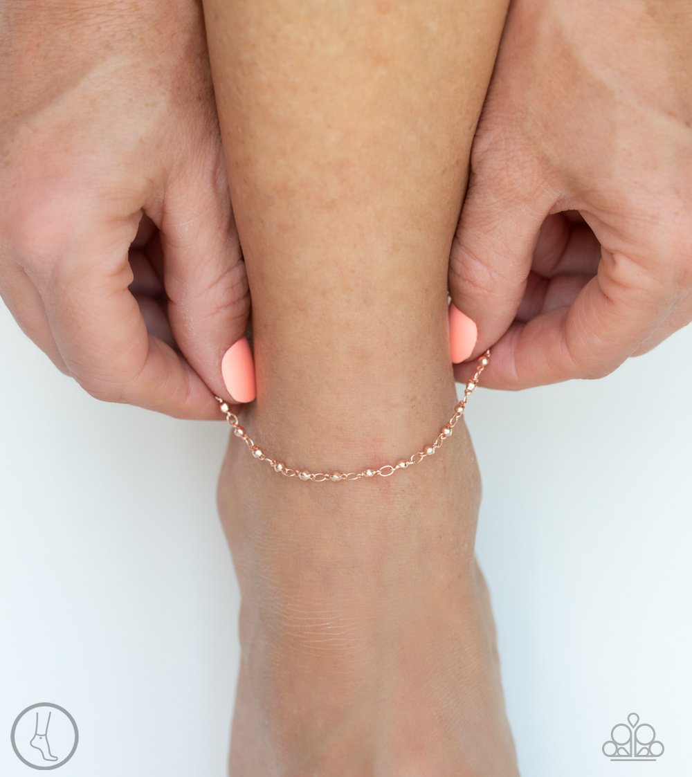 Shore Shimmer-rose gold-Paparazzi anklet