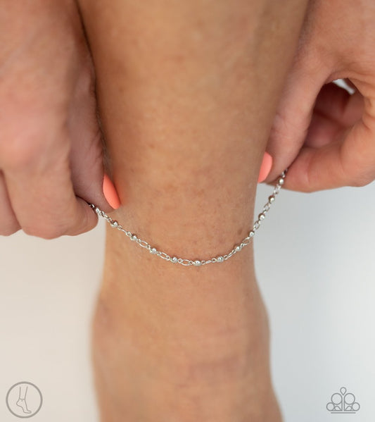 Shore Shimmer-silver-Paparazzi anklet