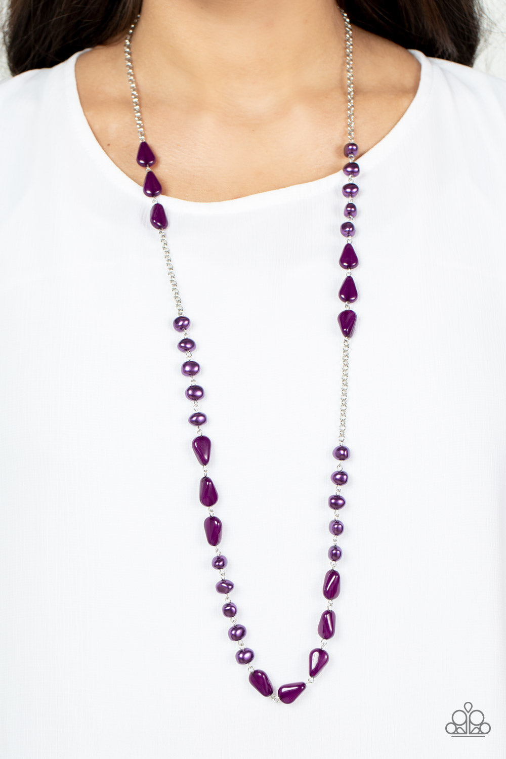 Shoreline Shimmer - purple - Paparazzi necklace