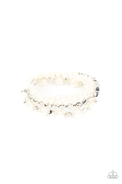 Shoreside Soiree - white - Paparazzi bracelet