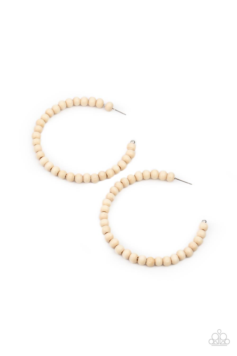Should Have, Could Have, WOOD Have - white - Paparazzi earrings
