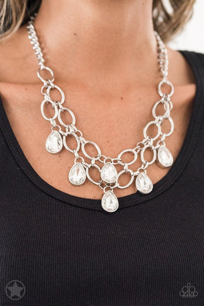 Show-Stopping Shimmer - White - Paparazzi necklace