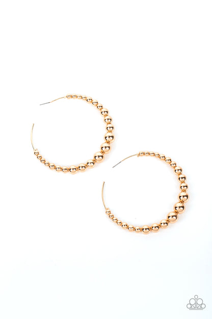 Show Off Your Curves - gold - Paparazzi earrings