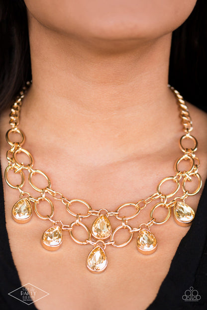 Show-Stopping Shimmer - gold - Paparazzi necklace