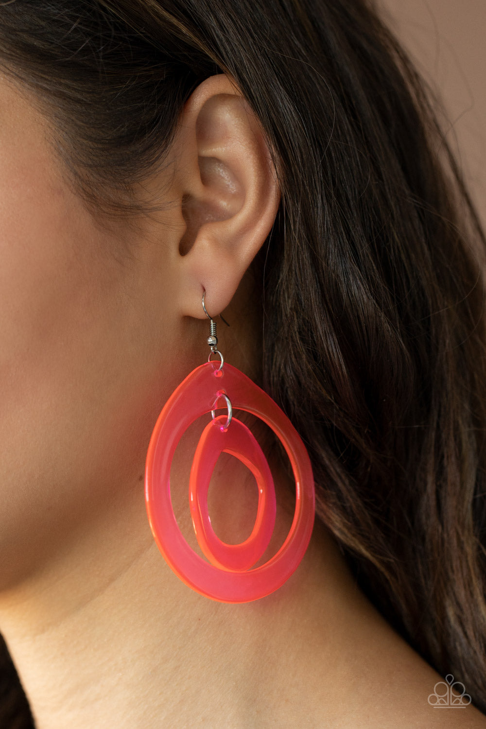 Show Your True NEONS - pink - Paparazzi earrings