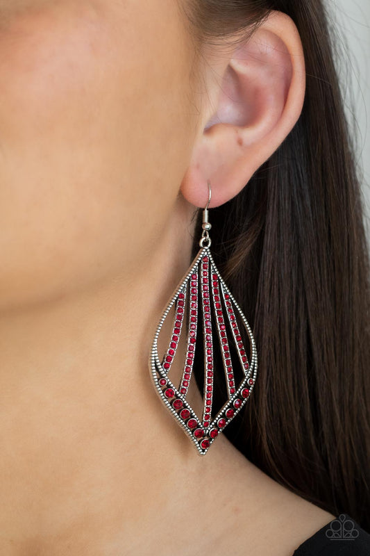 Showcase Sparkle - red - Paparazzi earrings