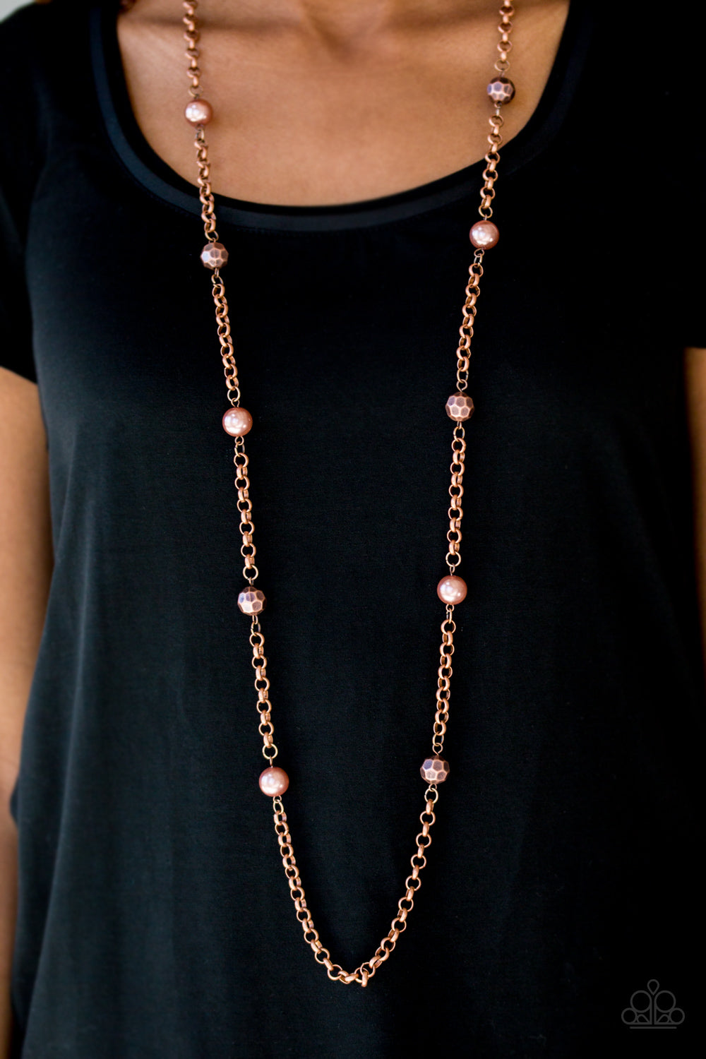 Showroom Shimmer - copper - Paparazzi necklace