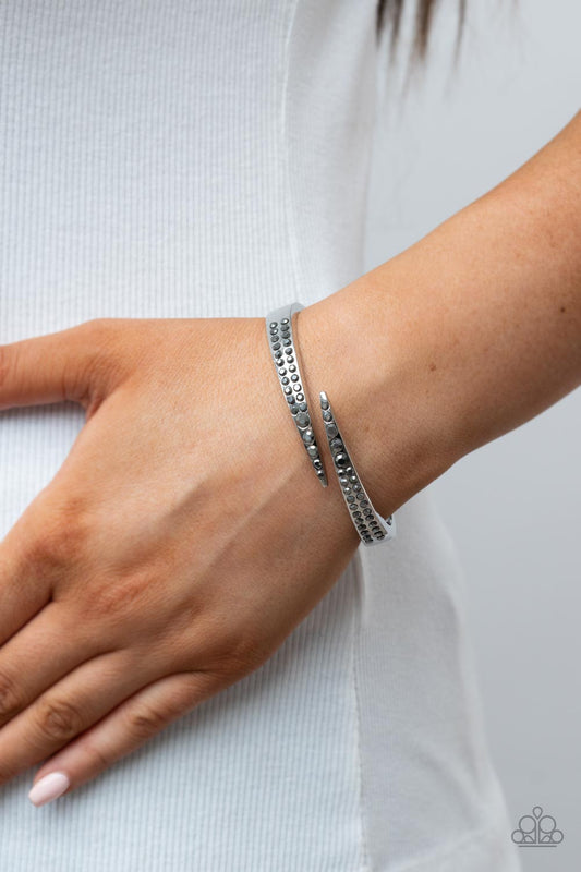 Sideswiping Shimmer - silver - Paparazzi bracelet