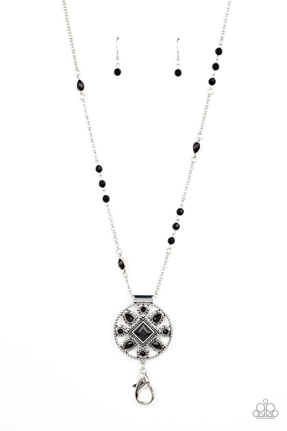 Sierra Showroom - black - Paparazzi LANYARD necklace