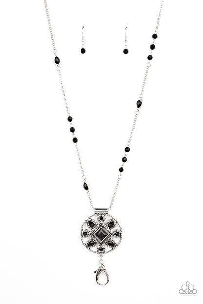 Sierra Showroom - black - Paparazzi LANYARD necklace