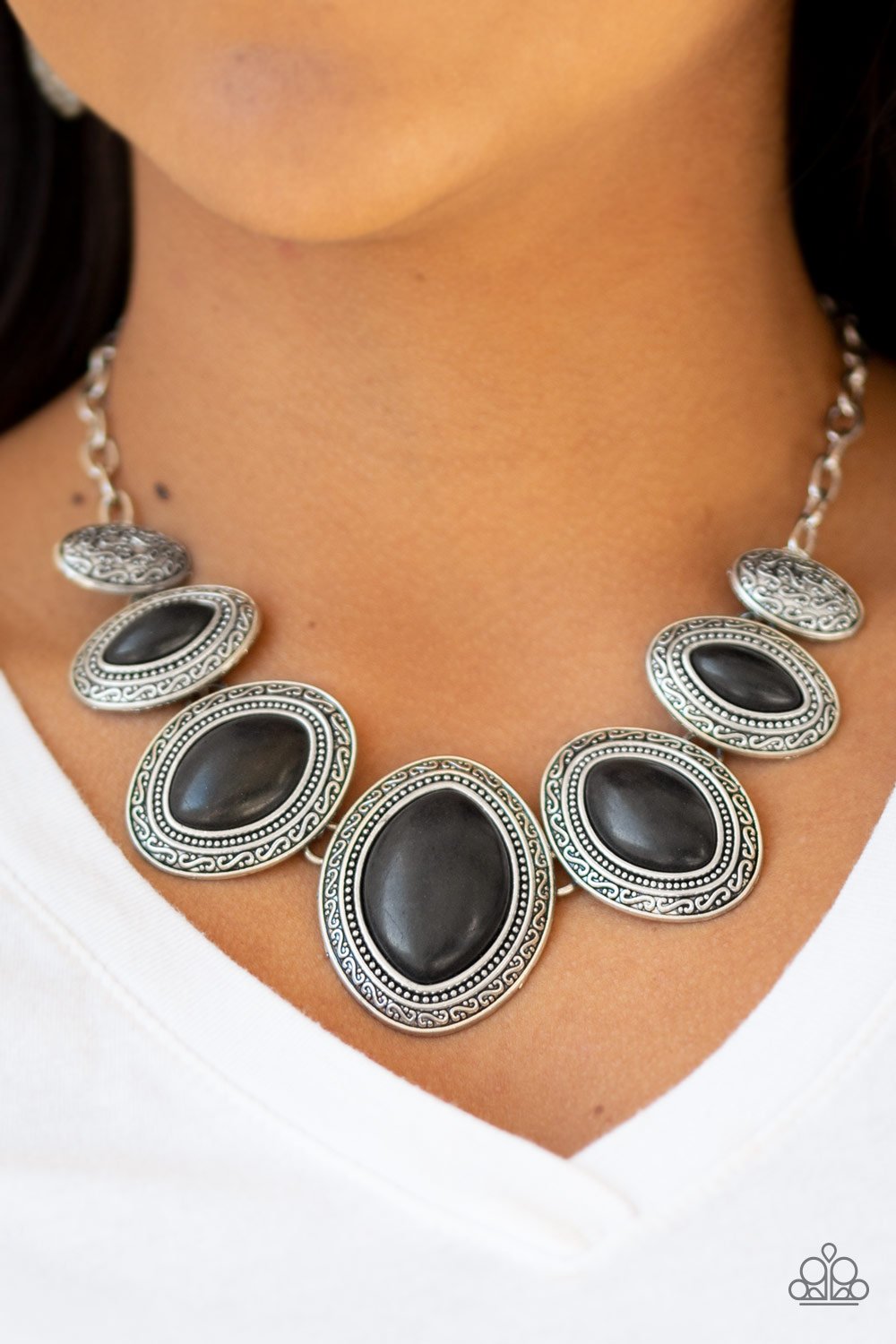 Sierra Serenity-black-Paparazzi necklace