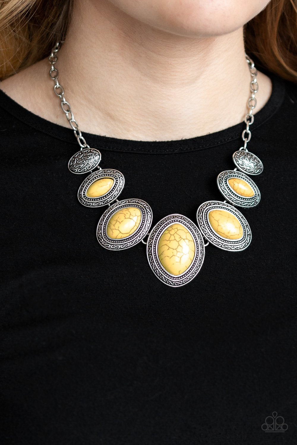 Sierra Serenity-yellow-Paparazzi necklace
