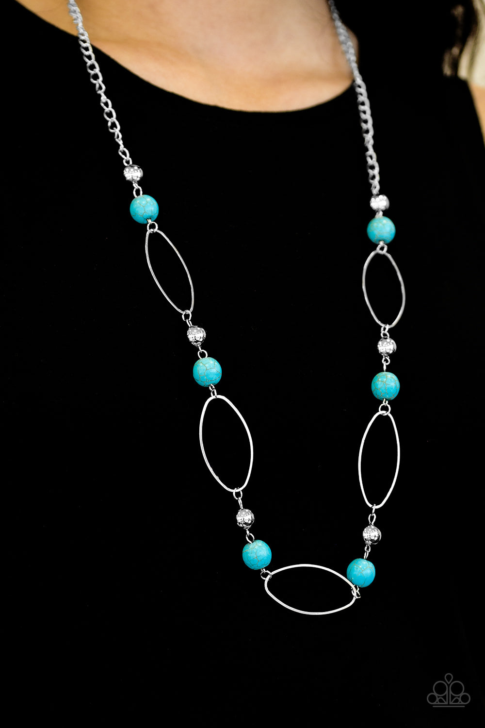 Simple Stonework - blue - Paparazzi necklace