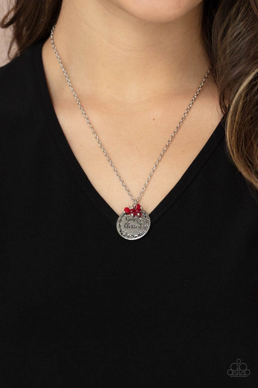 Simple Blessings - red - Paparazzi necklace