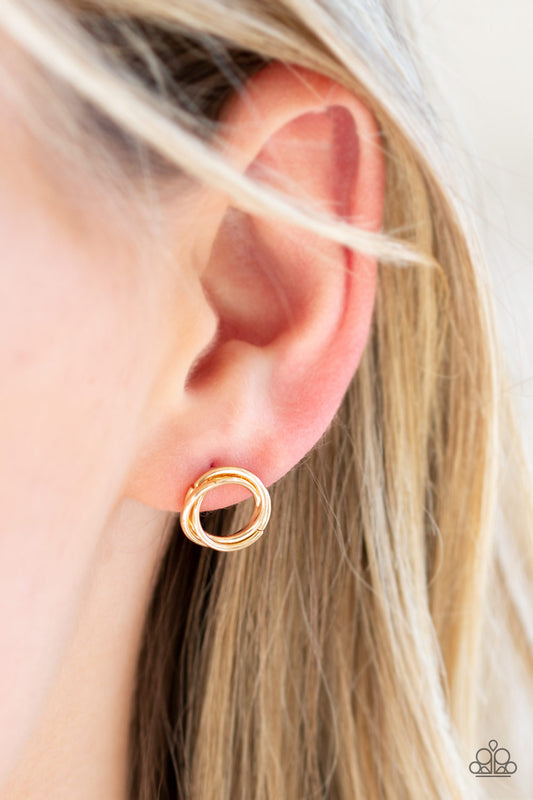 Simple Radiance - gold - Paparazzi earrings