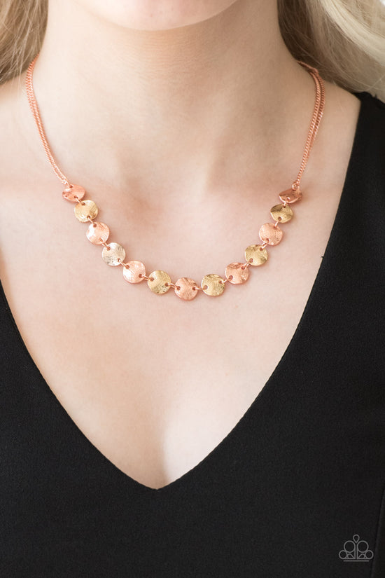 Paparazzi shiny copper necklace Clearance