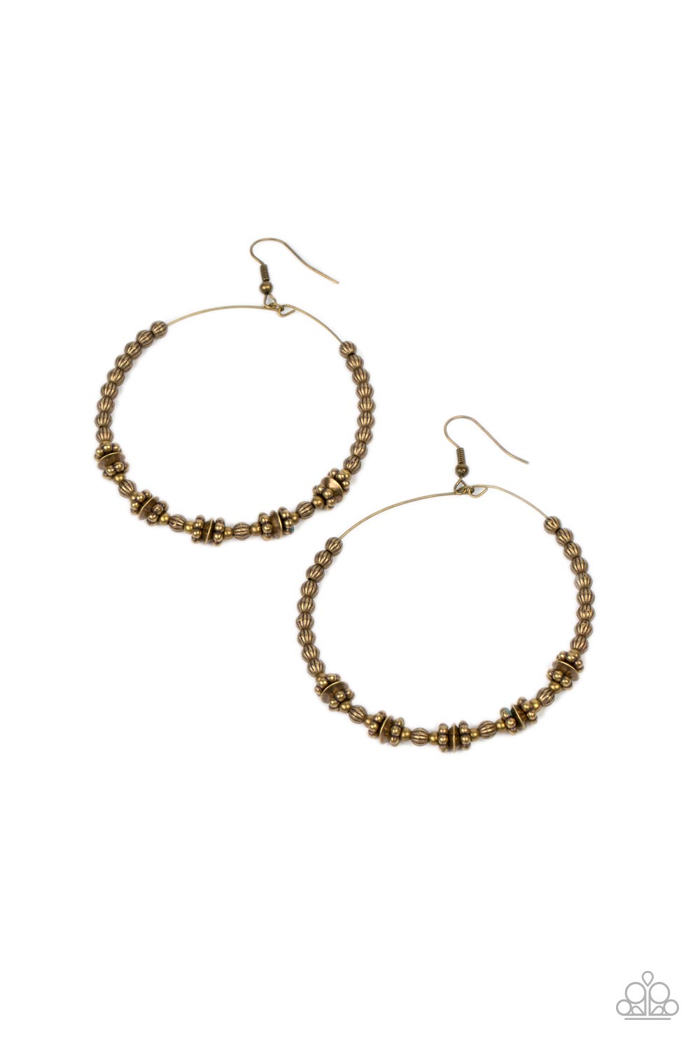 Simple Synchrony - brass - Paparazzi earrings