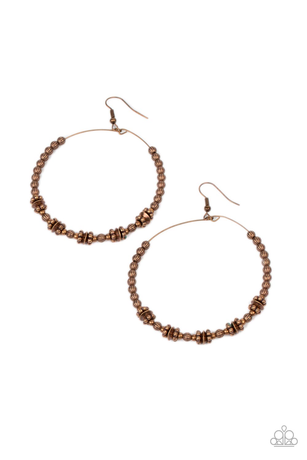 Simple Synchrony - copper - Paparazzi earrings