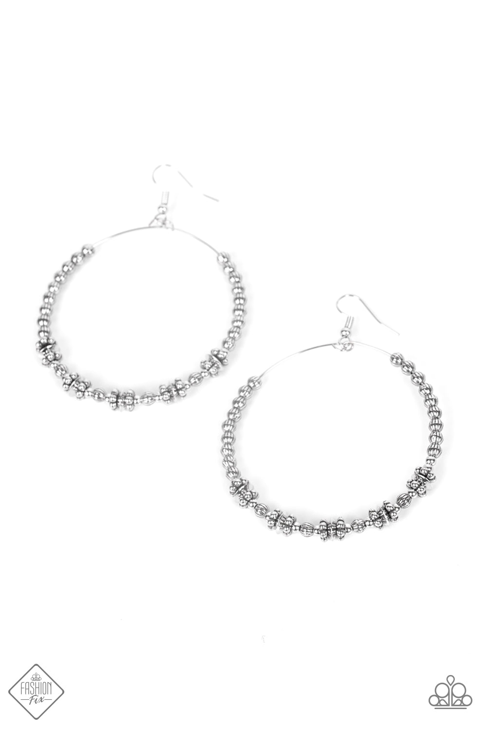 Simple Synchrony - silver - Paparazzi earrings