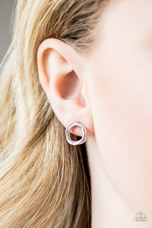 Simple Radiance - silver - Paparazzi earrings