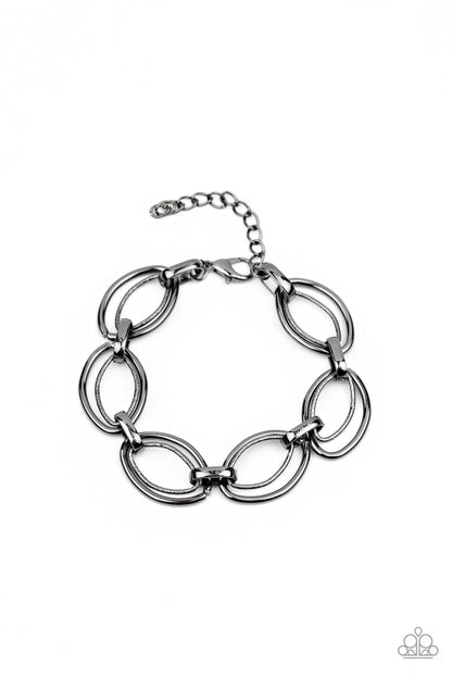 Simplistic Shimmer - black - Paparazzi bracelet