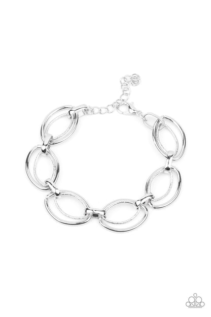 Simplistic Shimmer - silver - Paparazzi bracelet