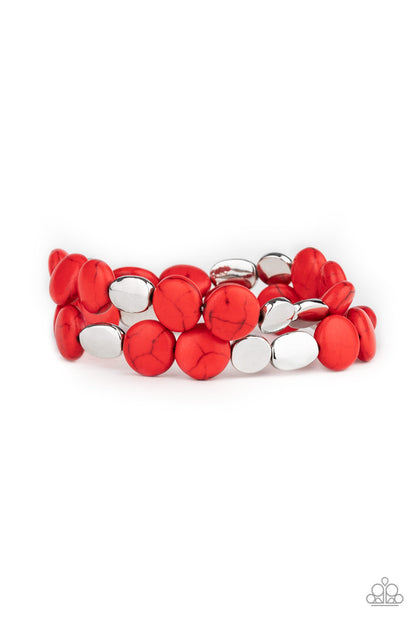 Simply Sedimentary - red - Paparazzi bracelet