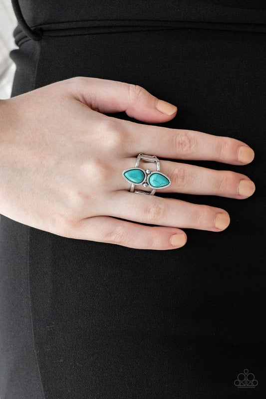 Simply Saharan - blue - Paparazzi ring