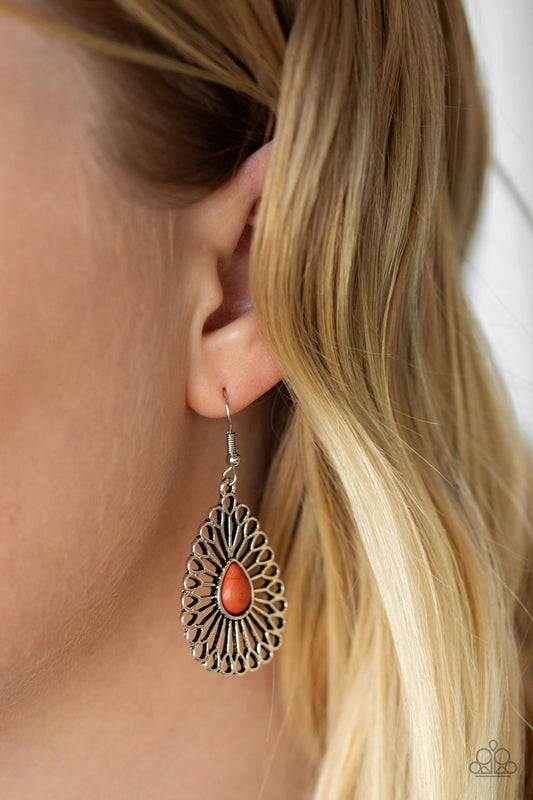 Simply Sedimentary-orange-Paparazzi earrings