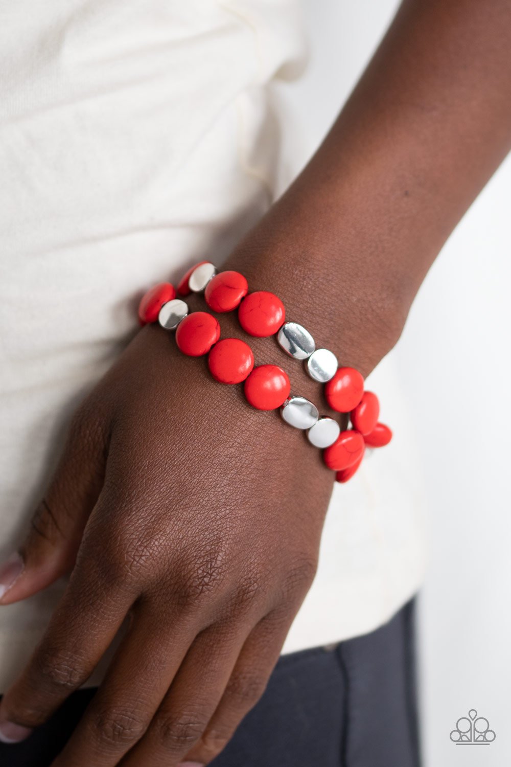 Simply Sedimentary-red-Paparazzi bracelet