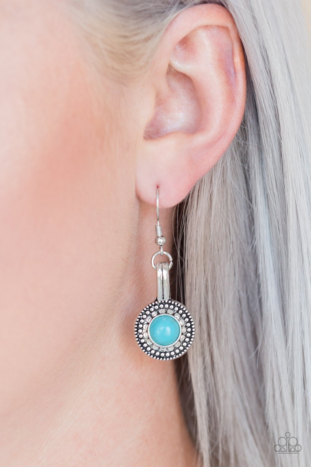 Simply Stagecoach-blue-Paparazzi earrings