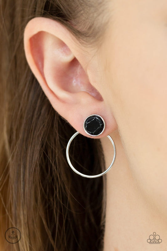Simply Stone Dweller-black-Paparazzi earrings