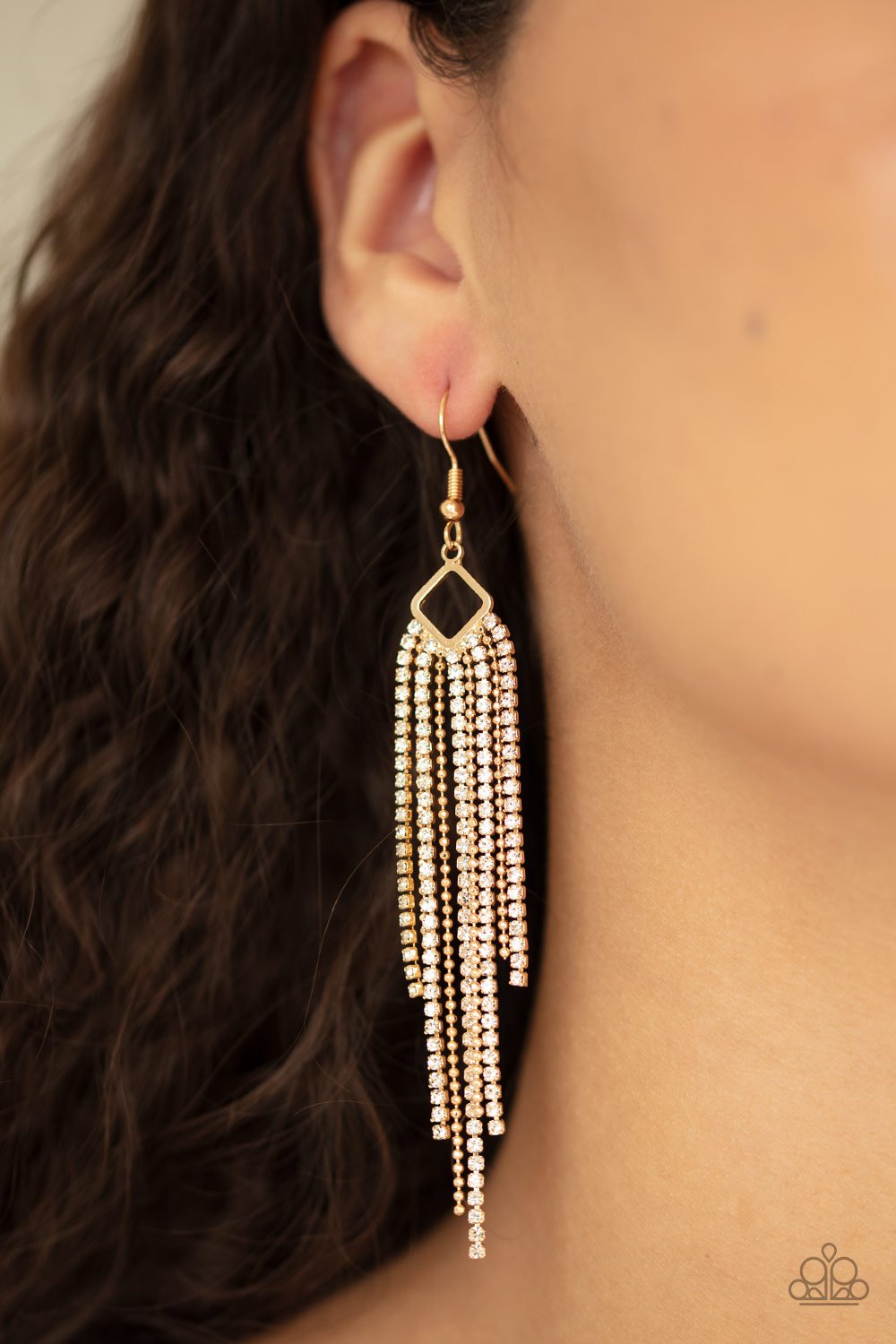 Singing in the REIGN-gold-Paparazzi earrings