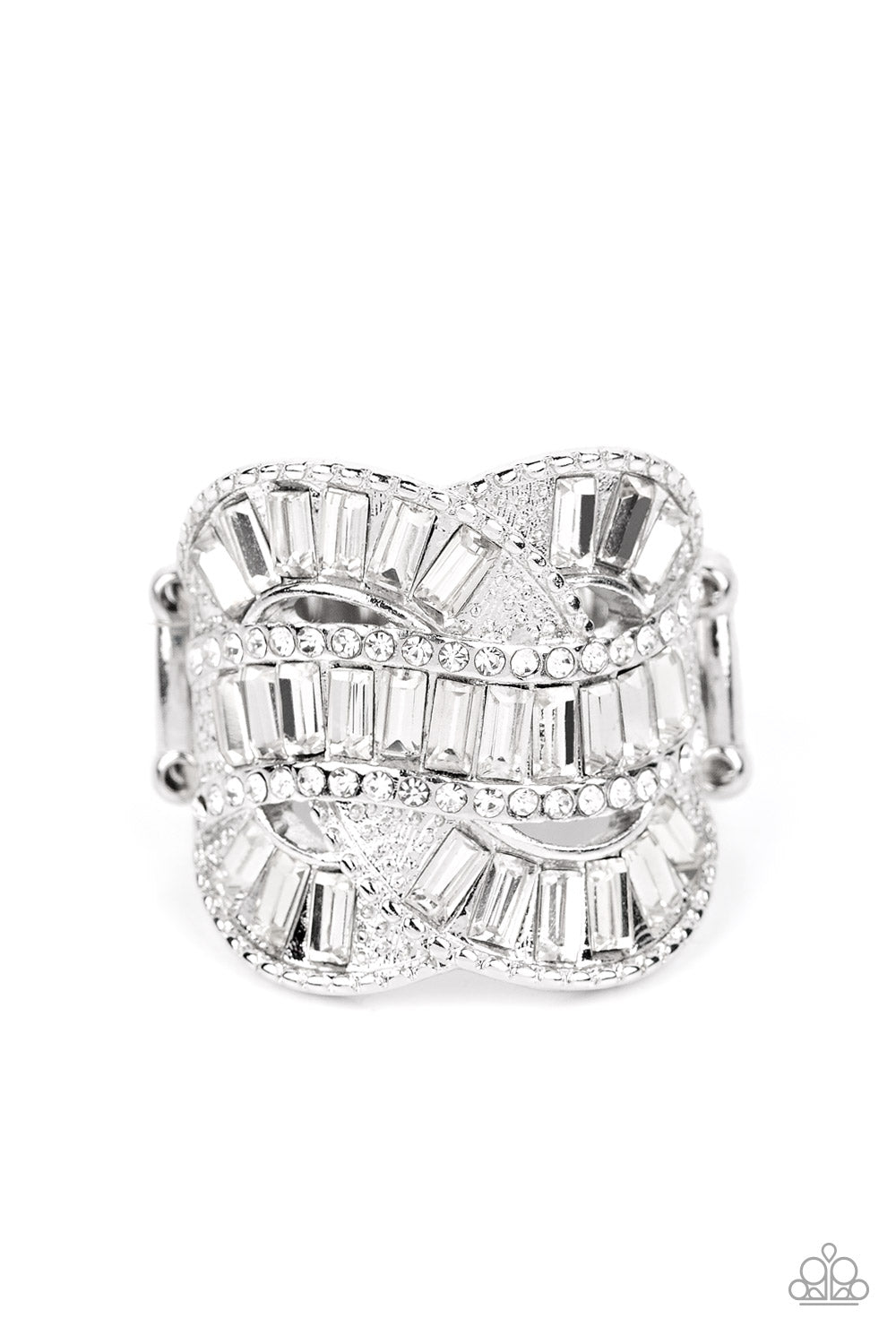 Six-Figure Flex - white - Paparazzi ring – JewelryBlingThing