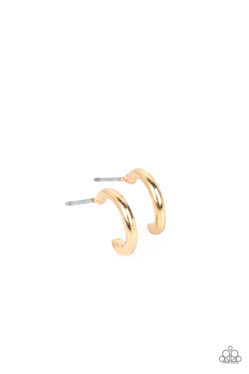 Skip the Small Talk - gold - Paparazzi earrings