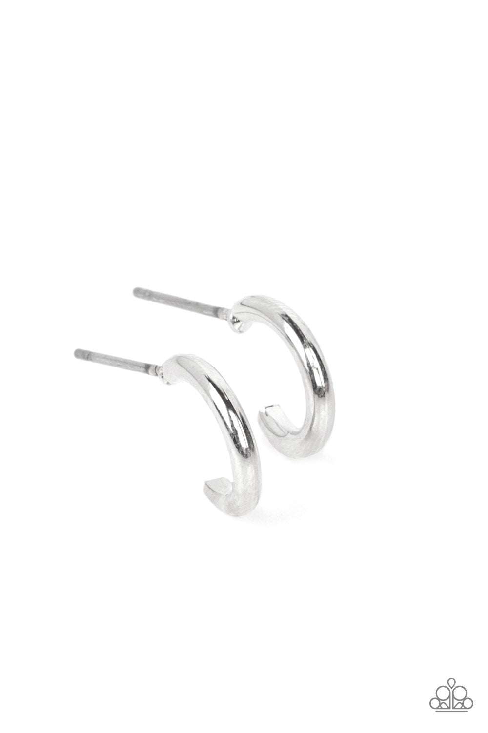 Skip the Small Talk - silver - Paparazzi earrings