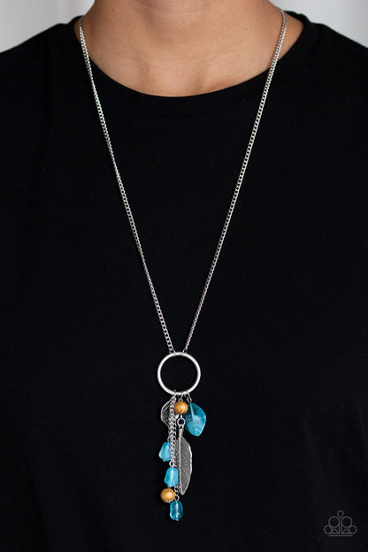 Sky High Style-blue-Paparazzi necklace