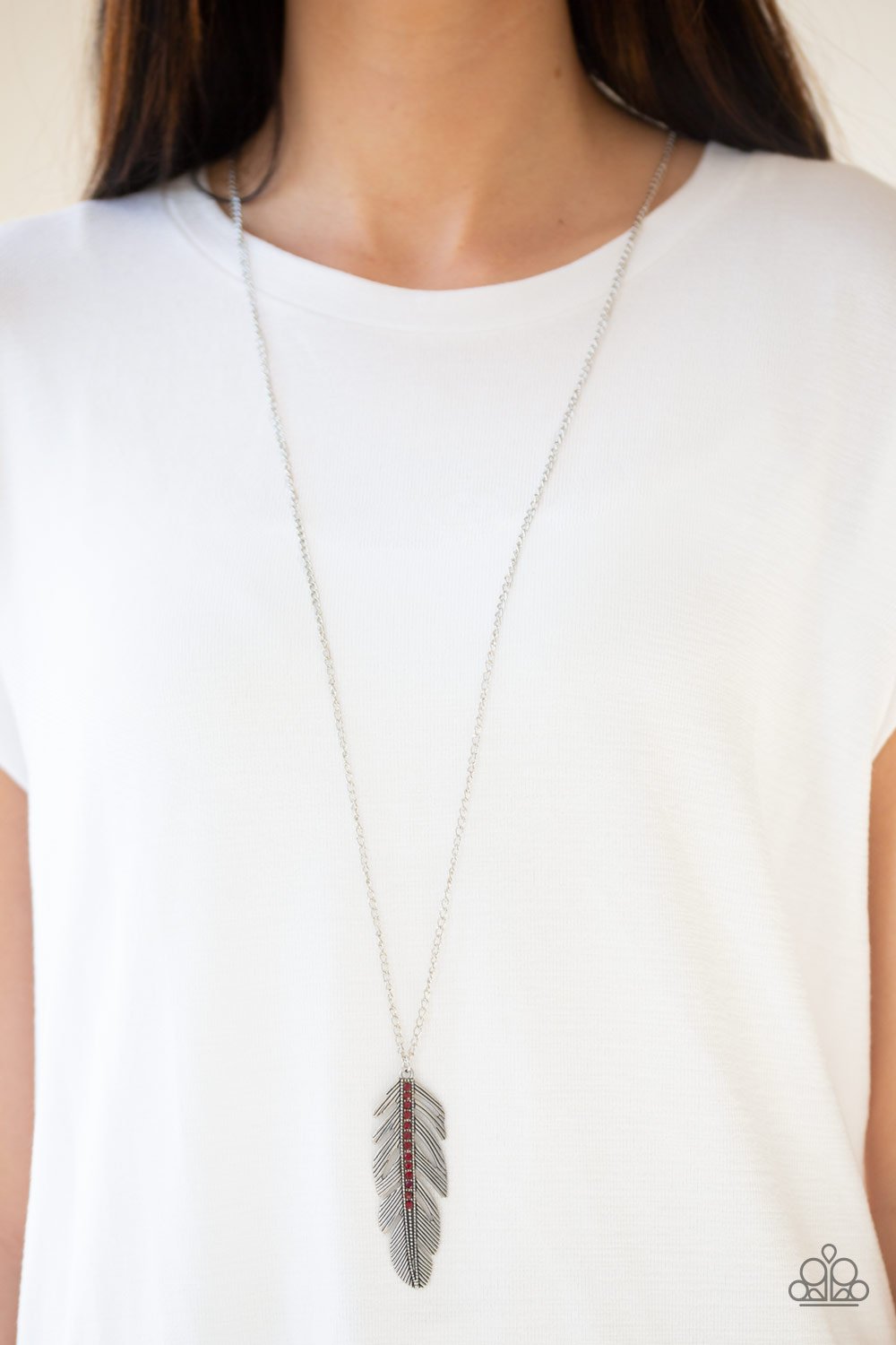 Sky Quest - red - Paparazzi necklace