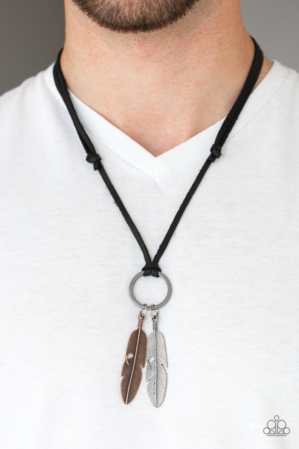 Sky Walker-black-Paparazzi mens necklace